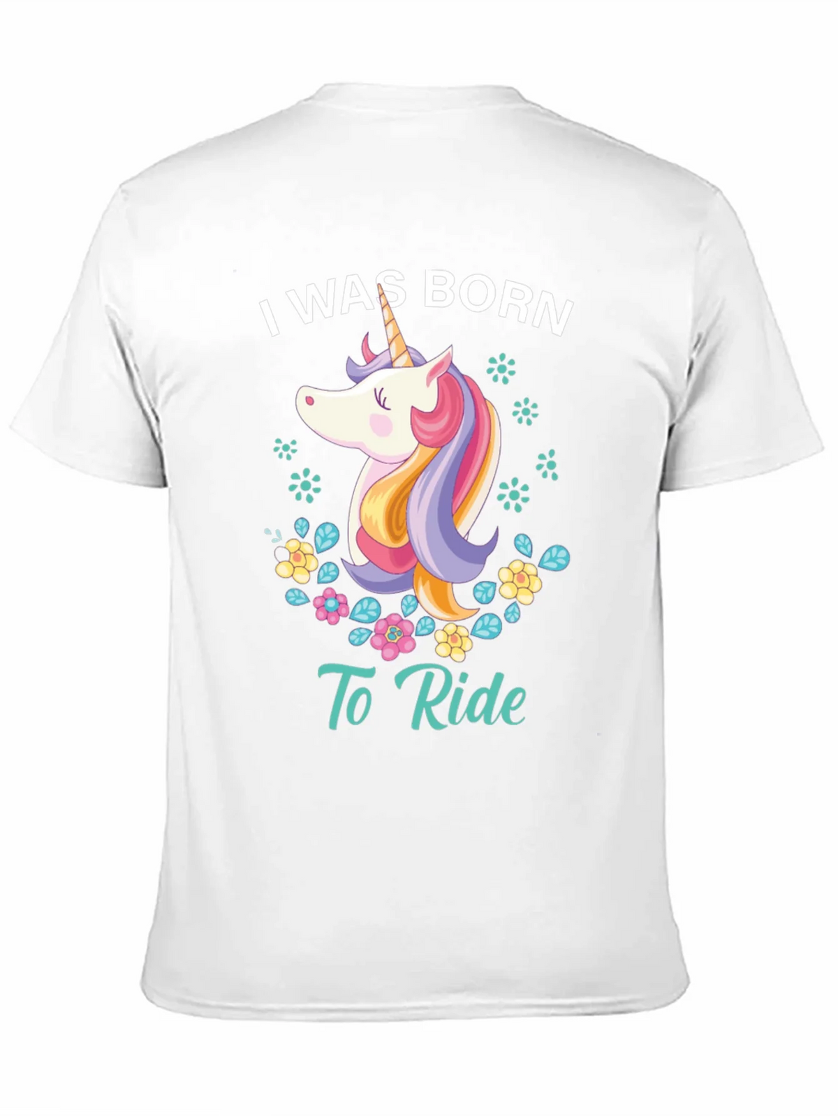 I Was Born To Ride Unicorn Graphic Tee - Black product image 10