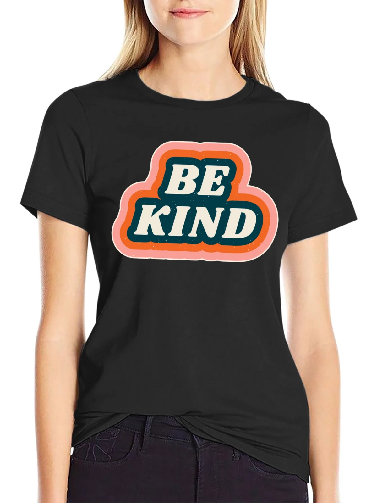 Be Kind Retro Graphic Tee - Black product image 1