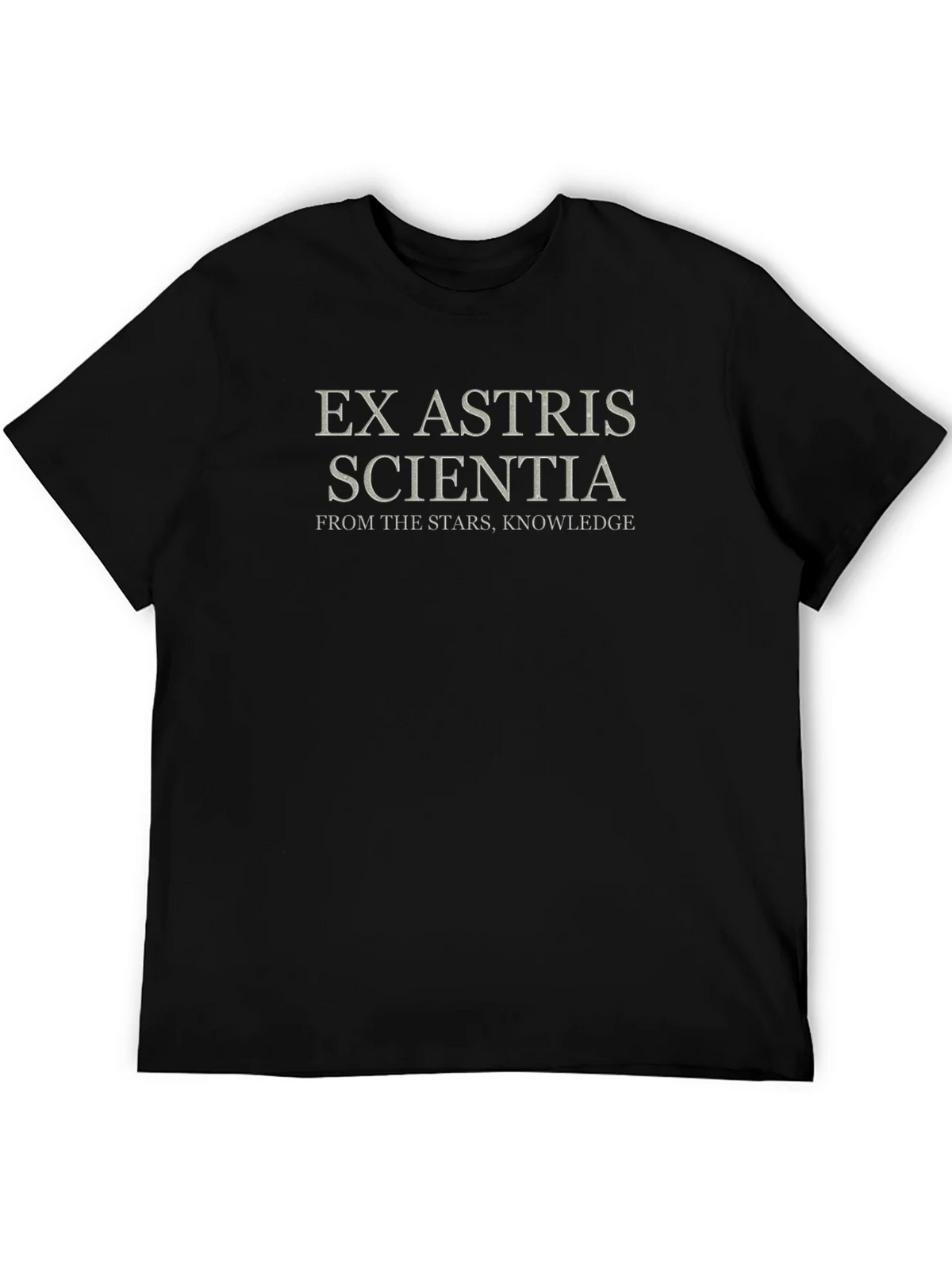 Ex Astris Scientia Black Graphic T-Shirt product image 5