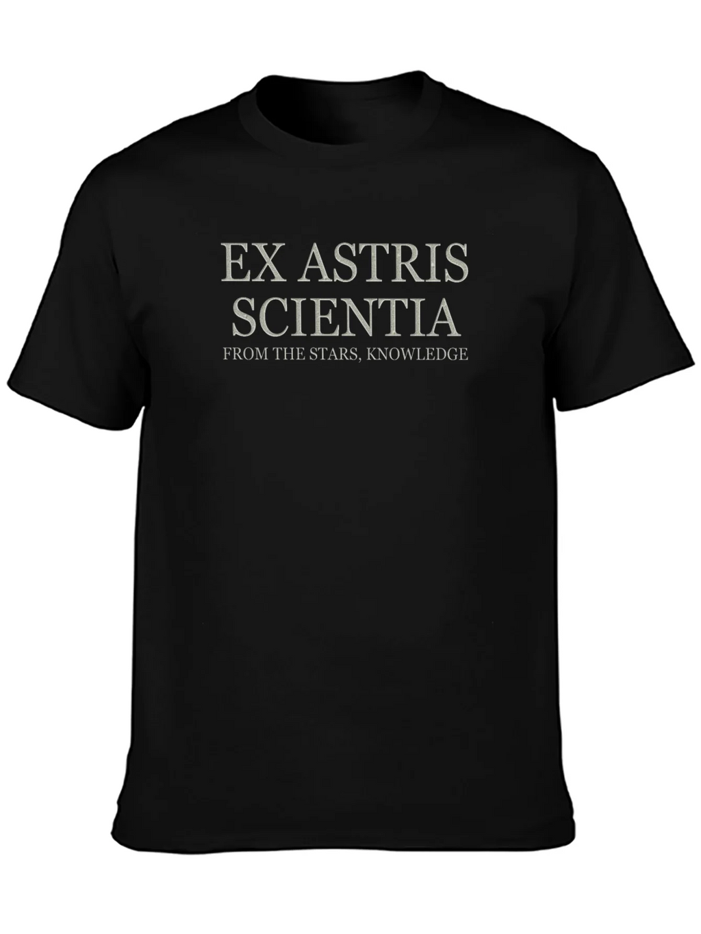 Ex Astris Scientia Black Graphic T-Shirt product image 3