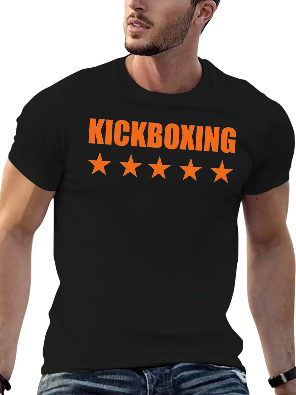 Kickboxing Star T-Shirt - Black Cotton Tee product image 6