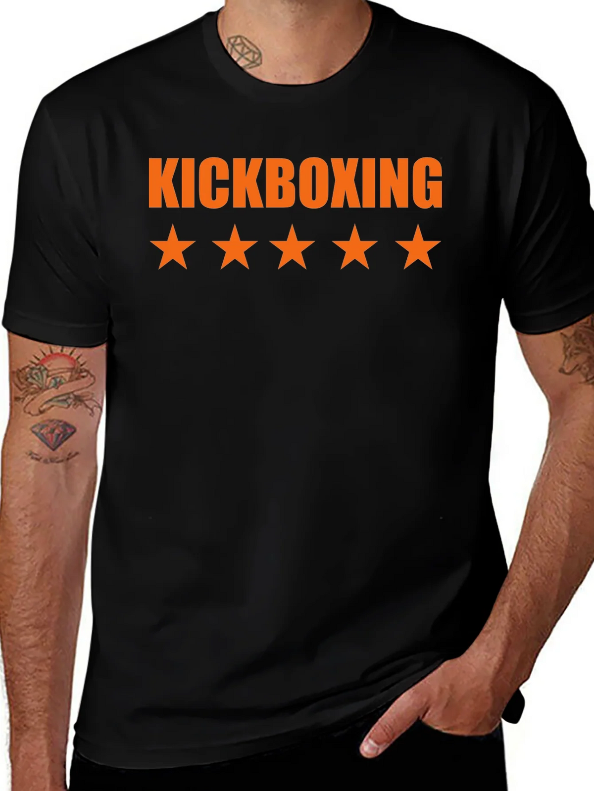 Kickboxing Star T-Shirt - Black Cotton Tee product image 1