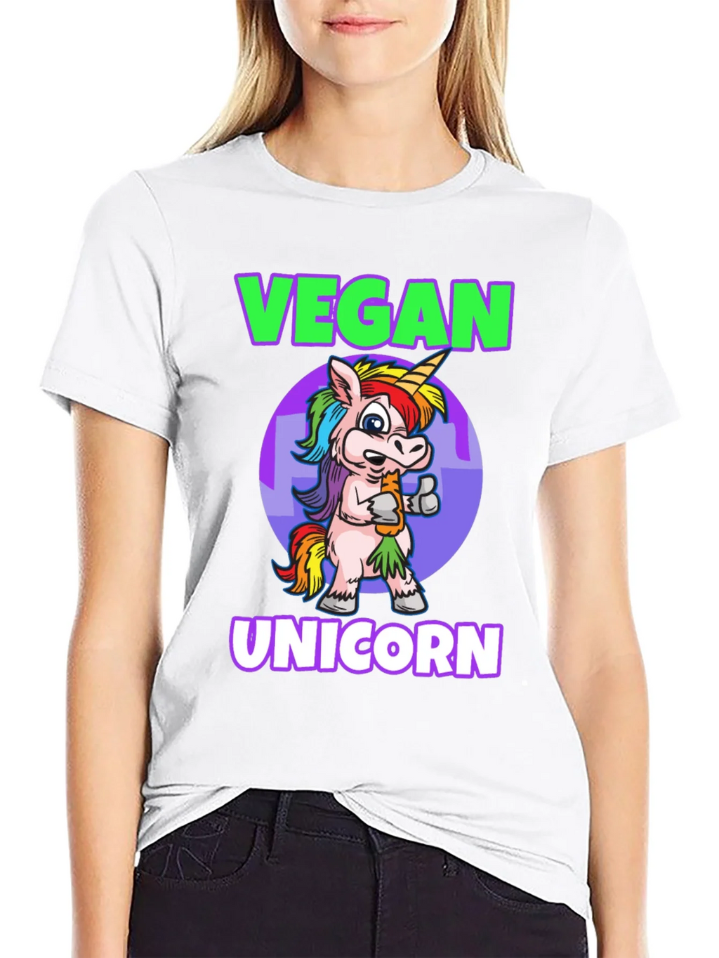 Vegan Unicorn Graphic T-Shirt - Mens Black Tee product image 8