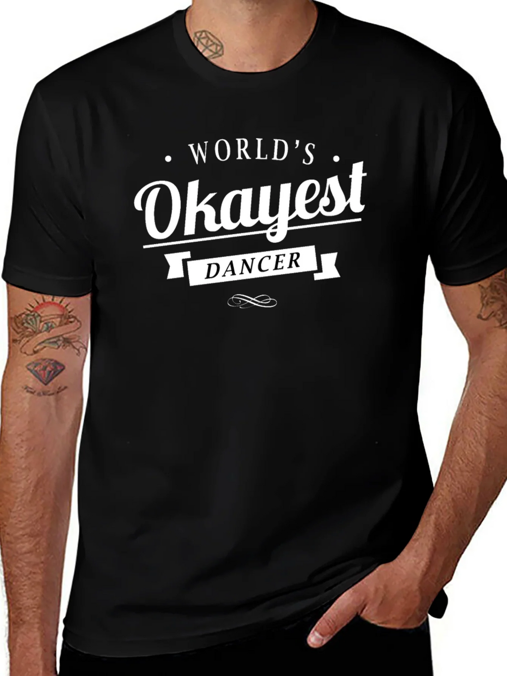 Worlds Okayest Dancer Graphic Tee - Black product image 1