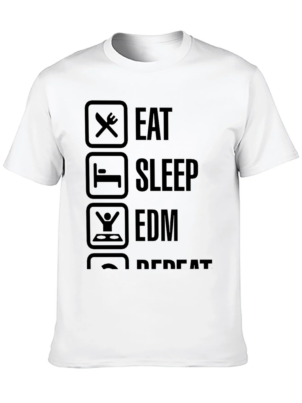Eat Sleep EDM Repeat T-Shirt - Black Graphic Tee product image 8