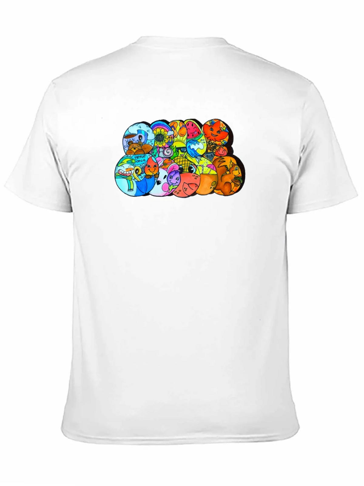 Cartoon Character Circles Black T-Shirt product image 10