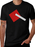 Geometric Square Graphic Tee - Modern Casual Style product image 1