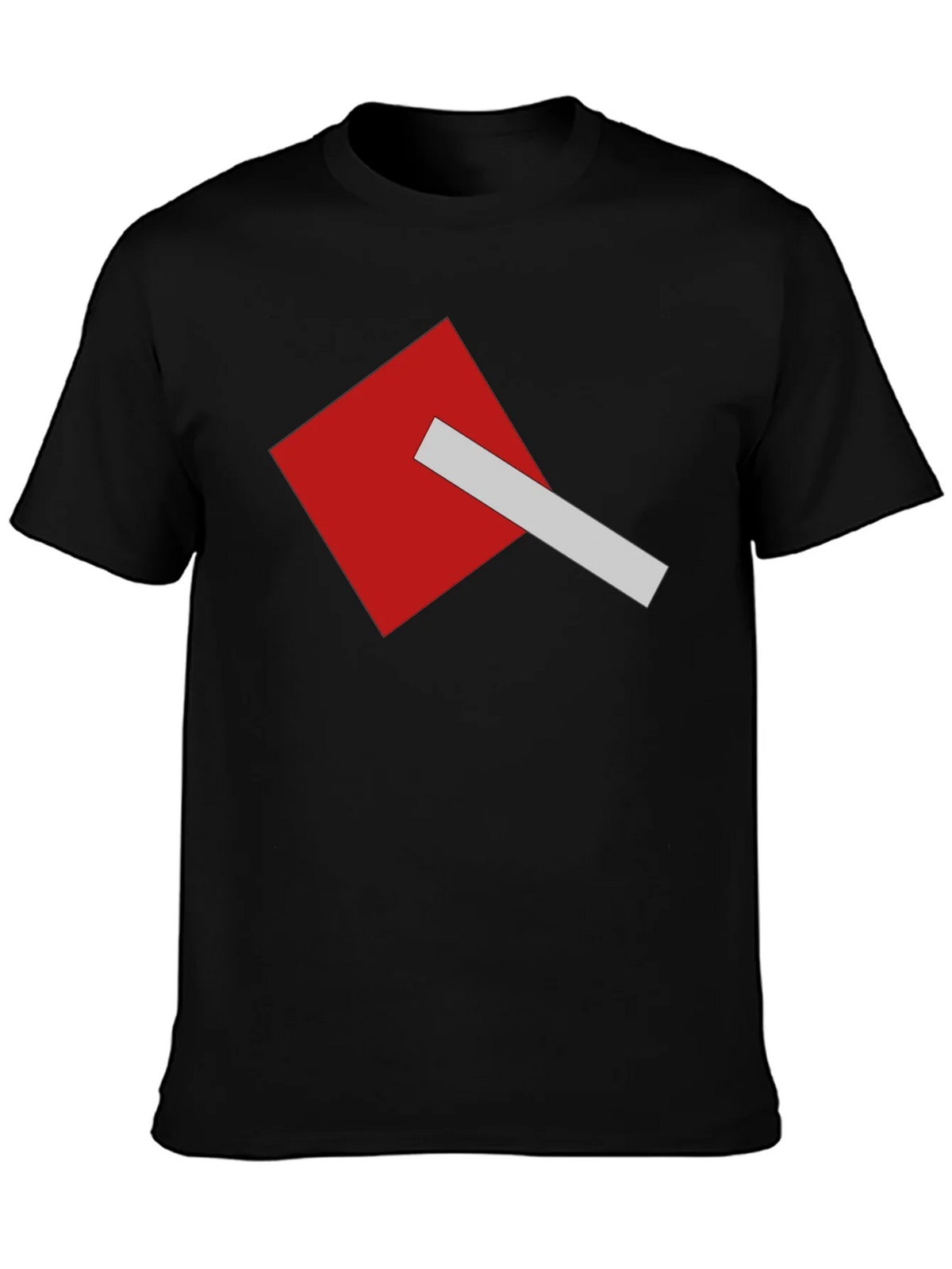 Geometric Square Graphic Tee - Modern Casual Style product image 3