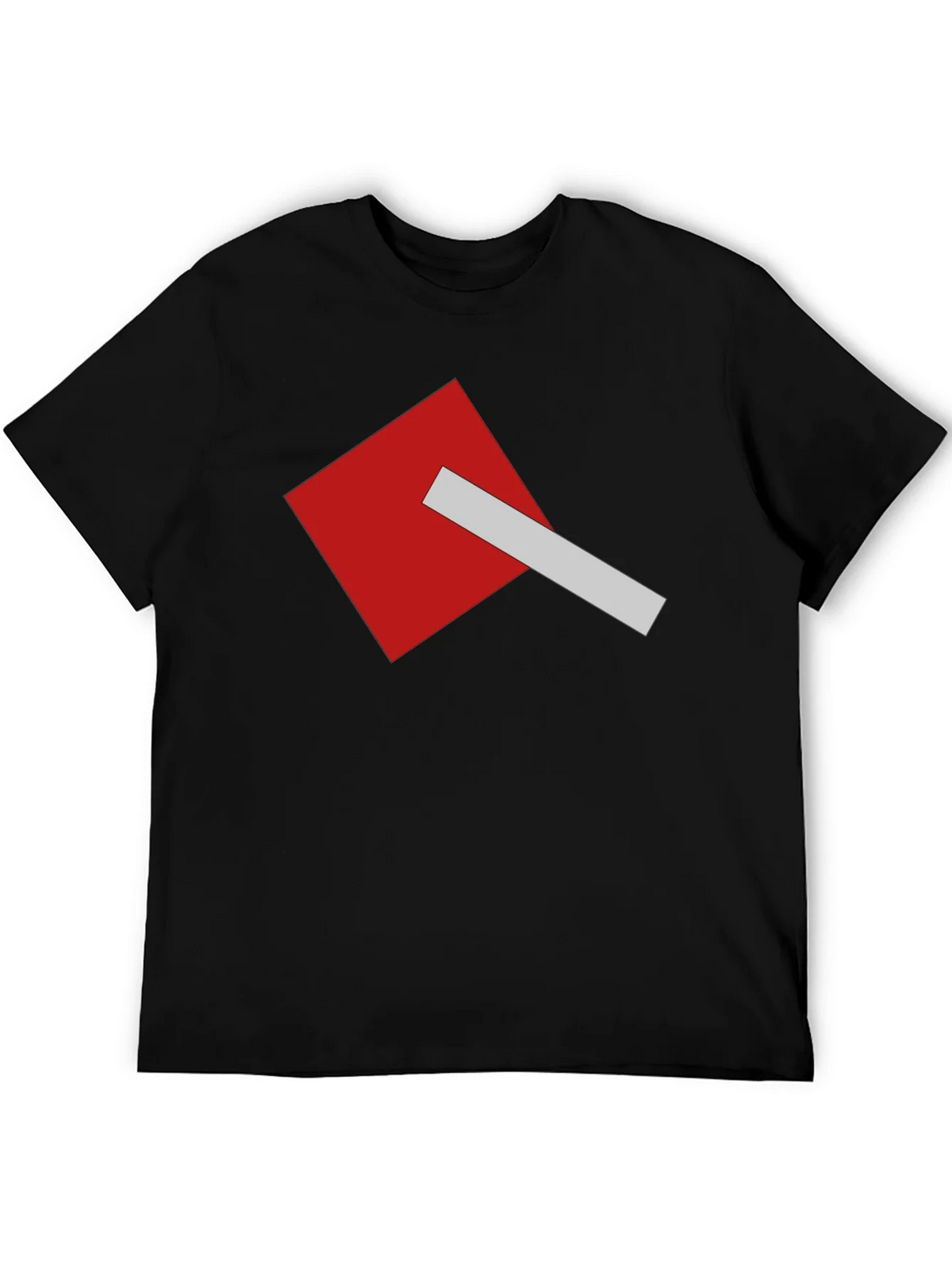 Geometric Square Graphic Tee - Modern Casual Style product image 5