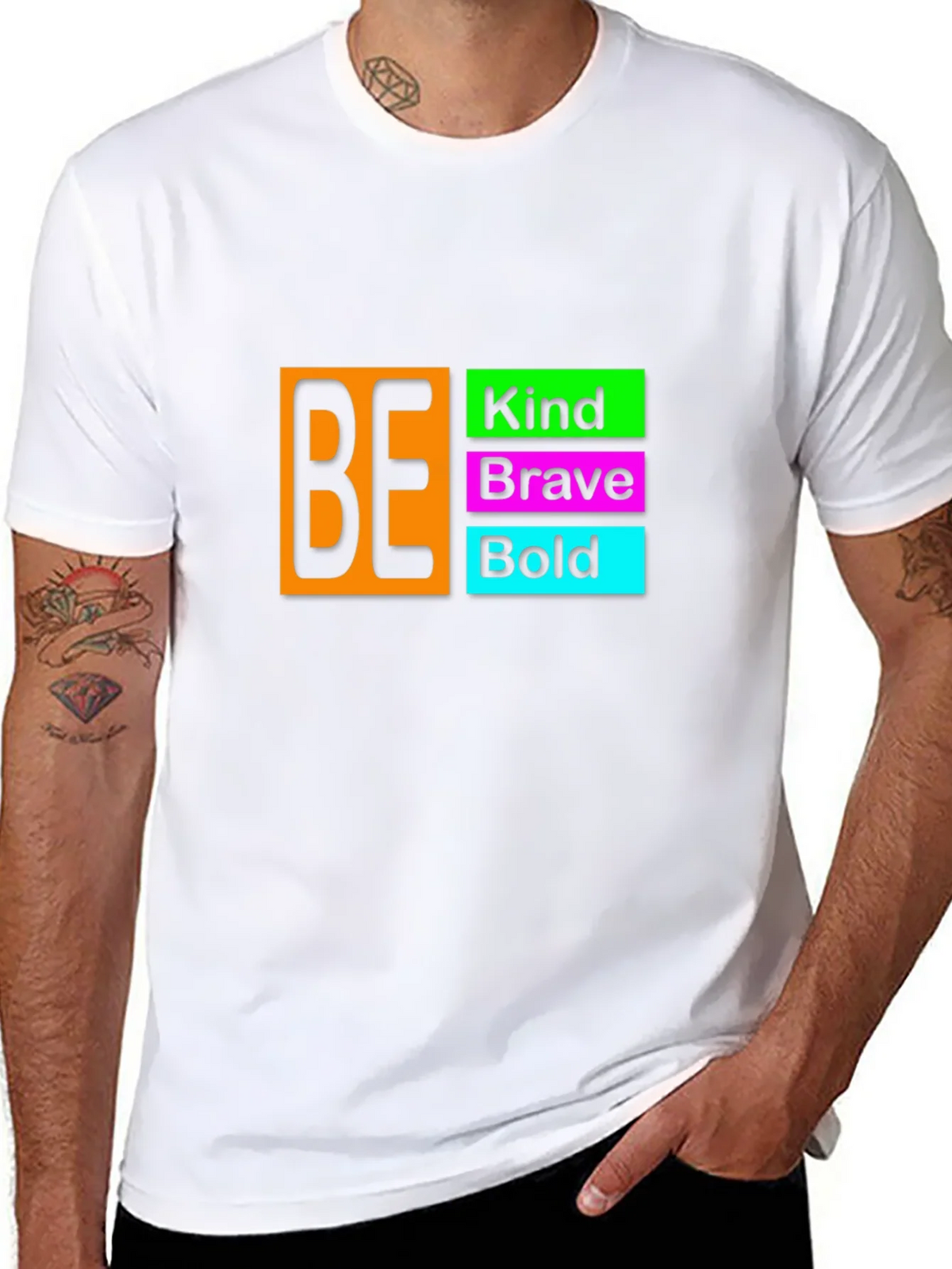 Be Kind Brave Bold Black T-Shirt product image 7