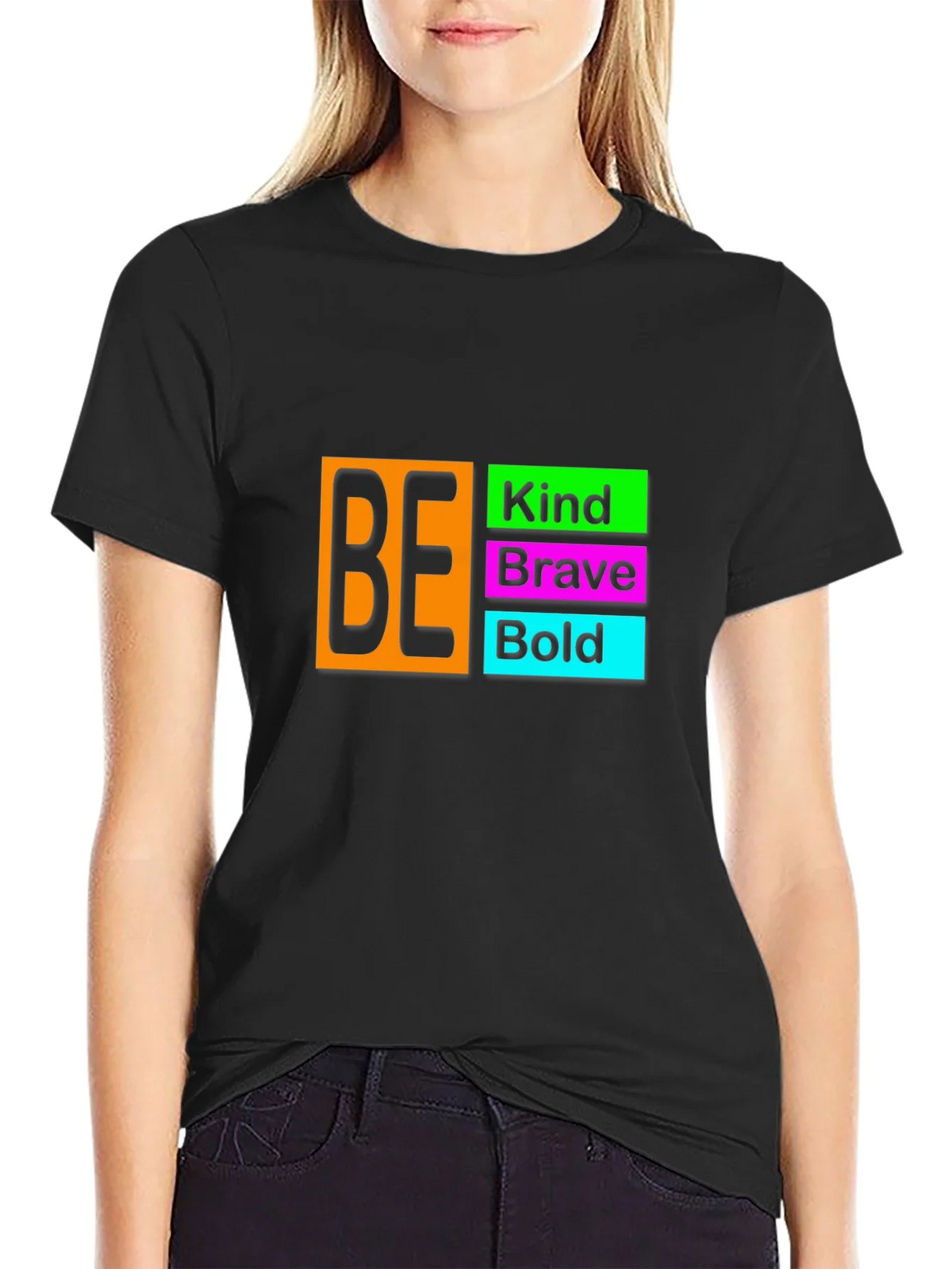 Be Kind Brave Bold Black T-Shirt product image 2
