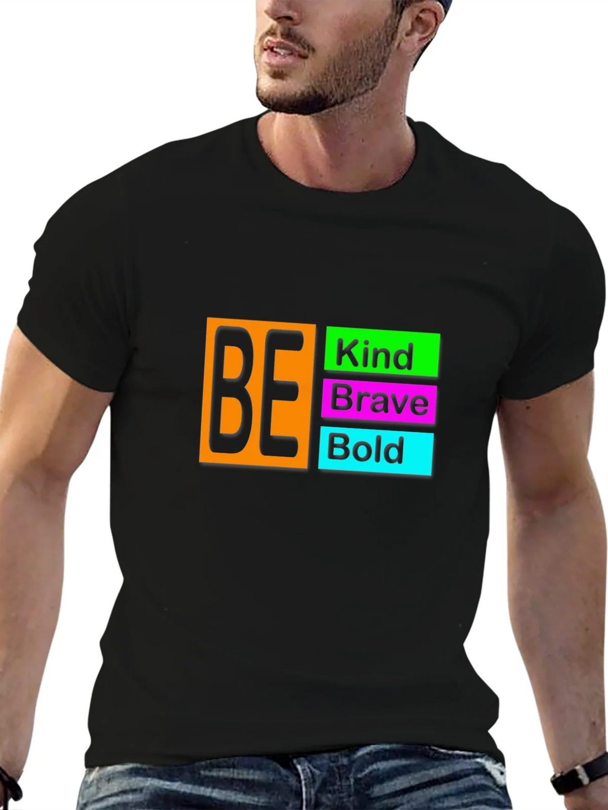 Be Kind Brave Bold Black T-Shirt product image 6