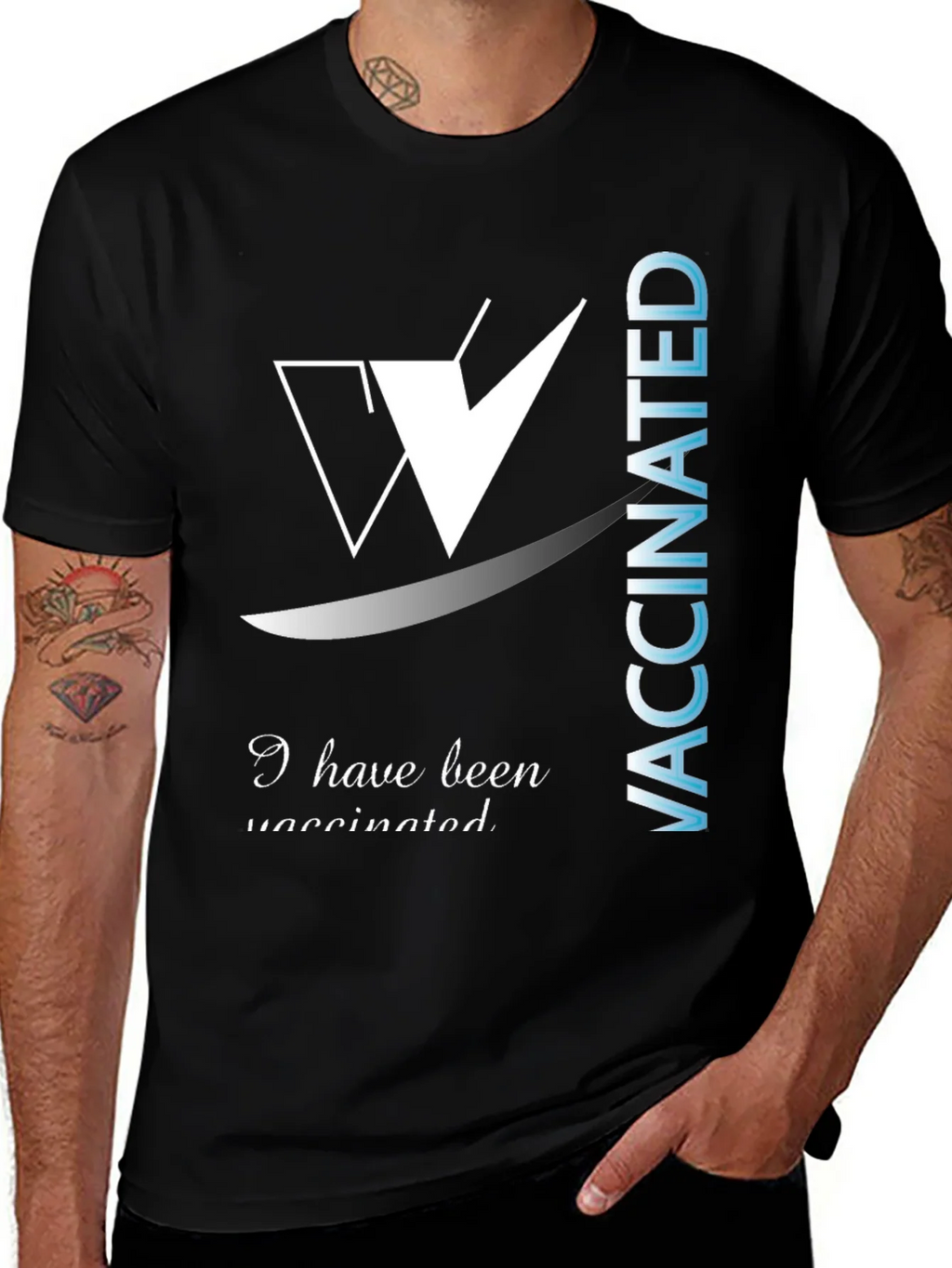 I Have Been Vaccinated Black T-Shirt product image 1