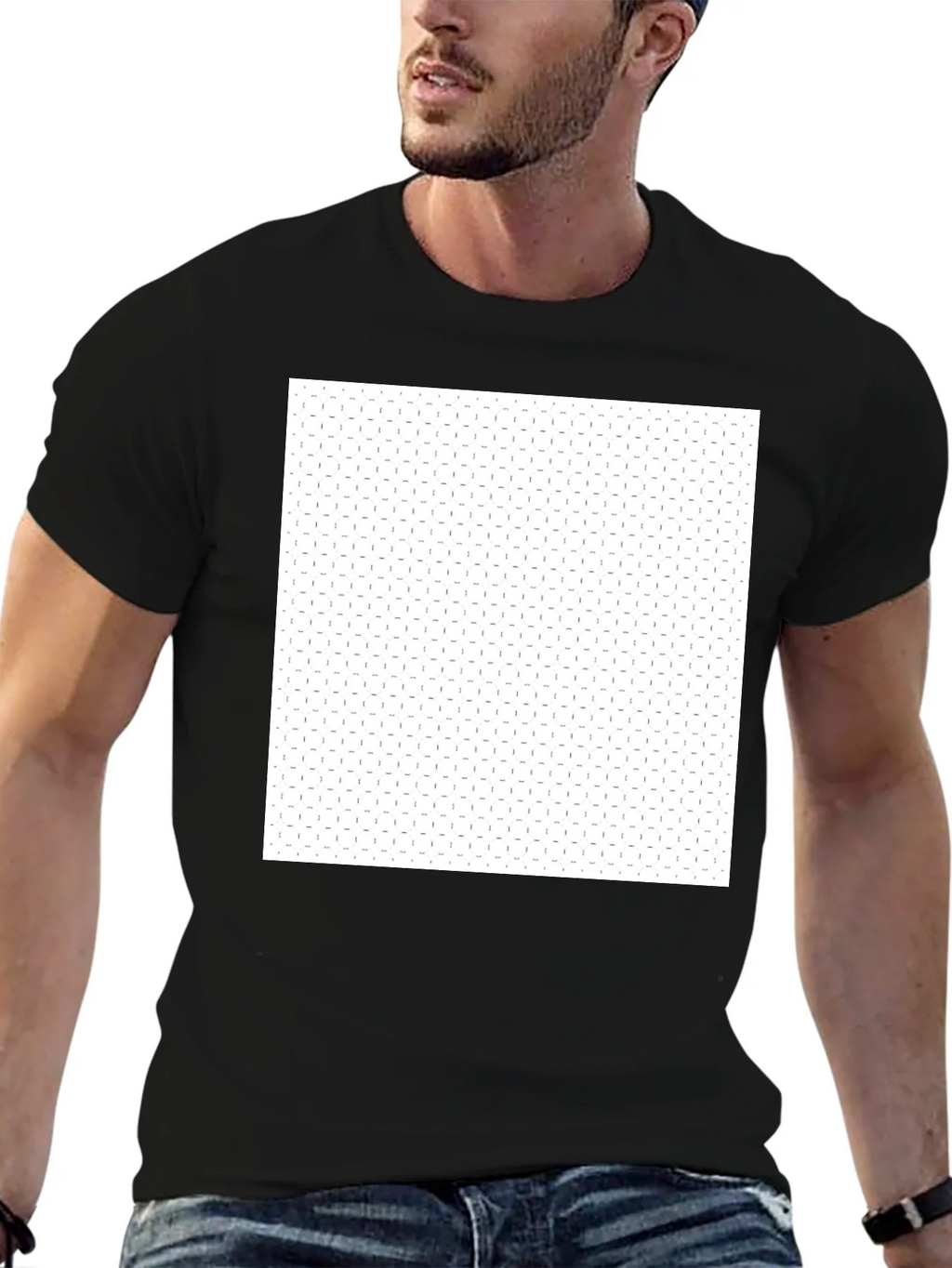 Black Crew Neck T-Shirt with Graphic product image 6