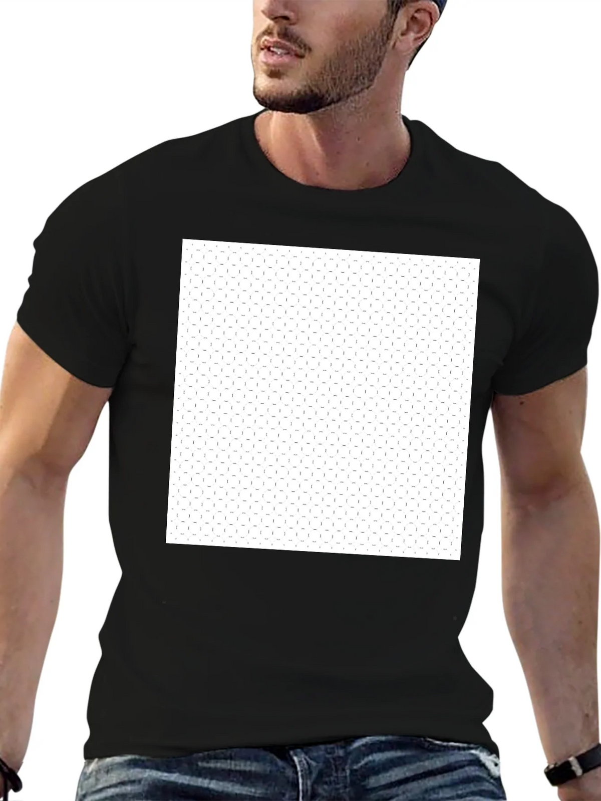 Black Crew Neck T-Shirt with Graphic product image 6