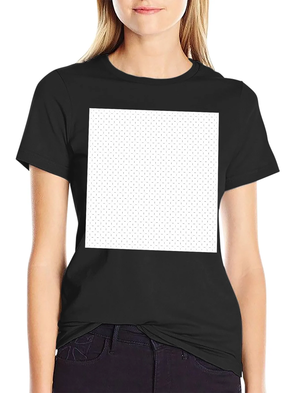 Black Crew Neck T-Shirt with Graphic product image 2