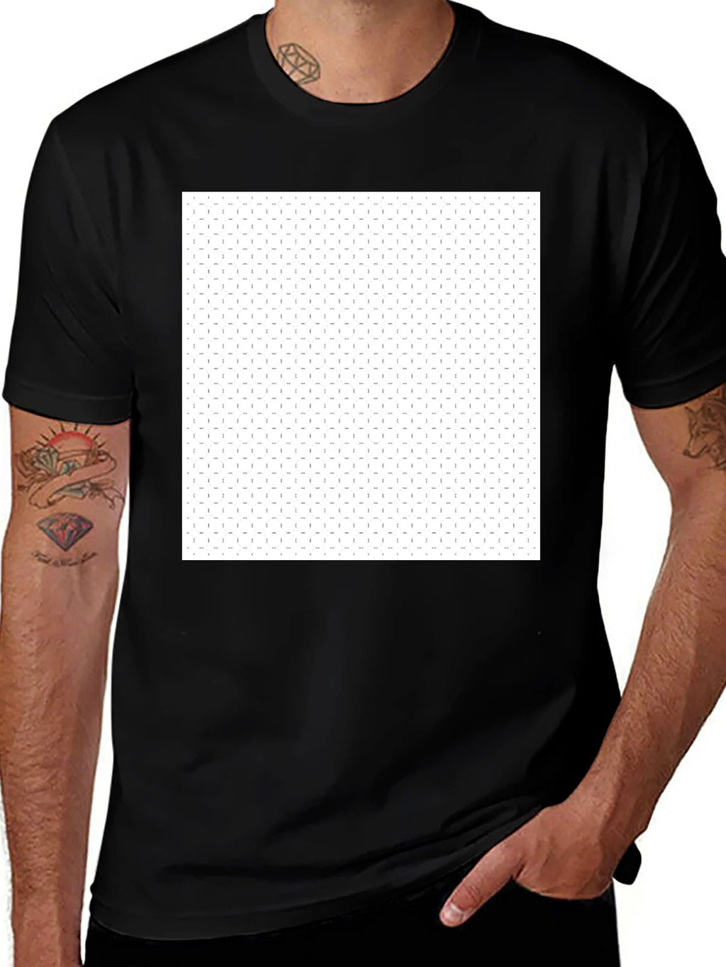 Black Crew Neck T-Shirt with Graphic product image 1