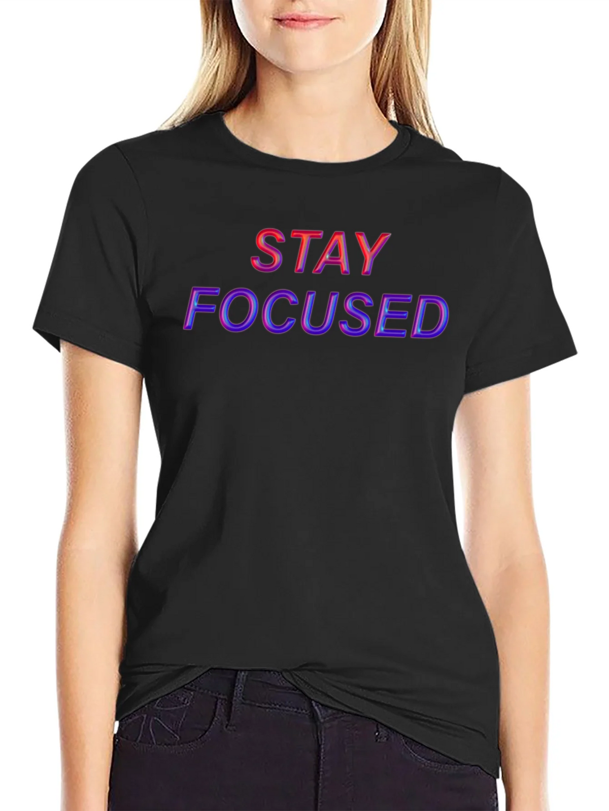 Stay Focused Graphic T-Shirt - Motivational Tee product image 2
