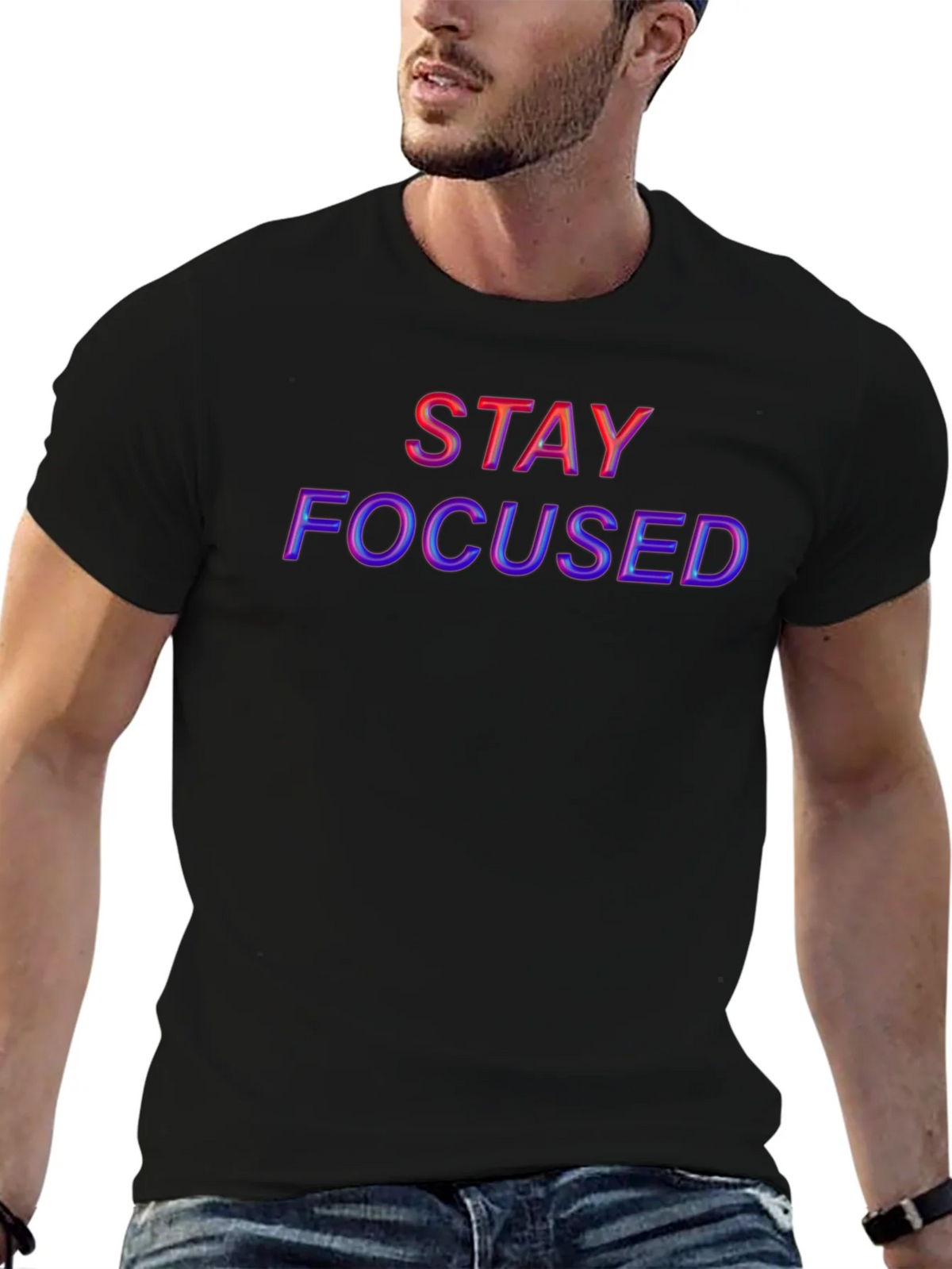 Stay Focused Graphic T-Shirt - Motivational Tee product image 6