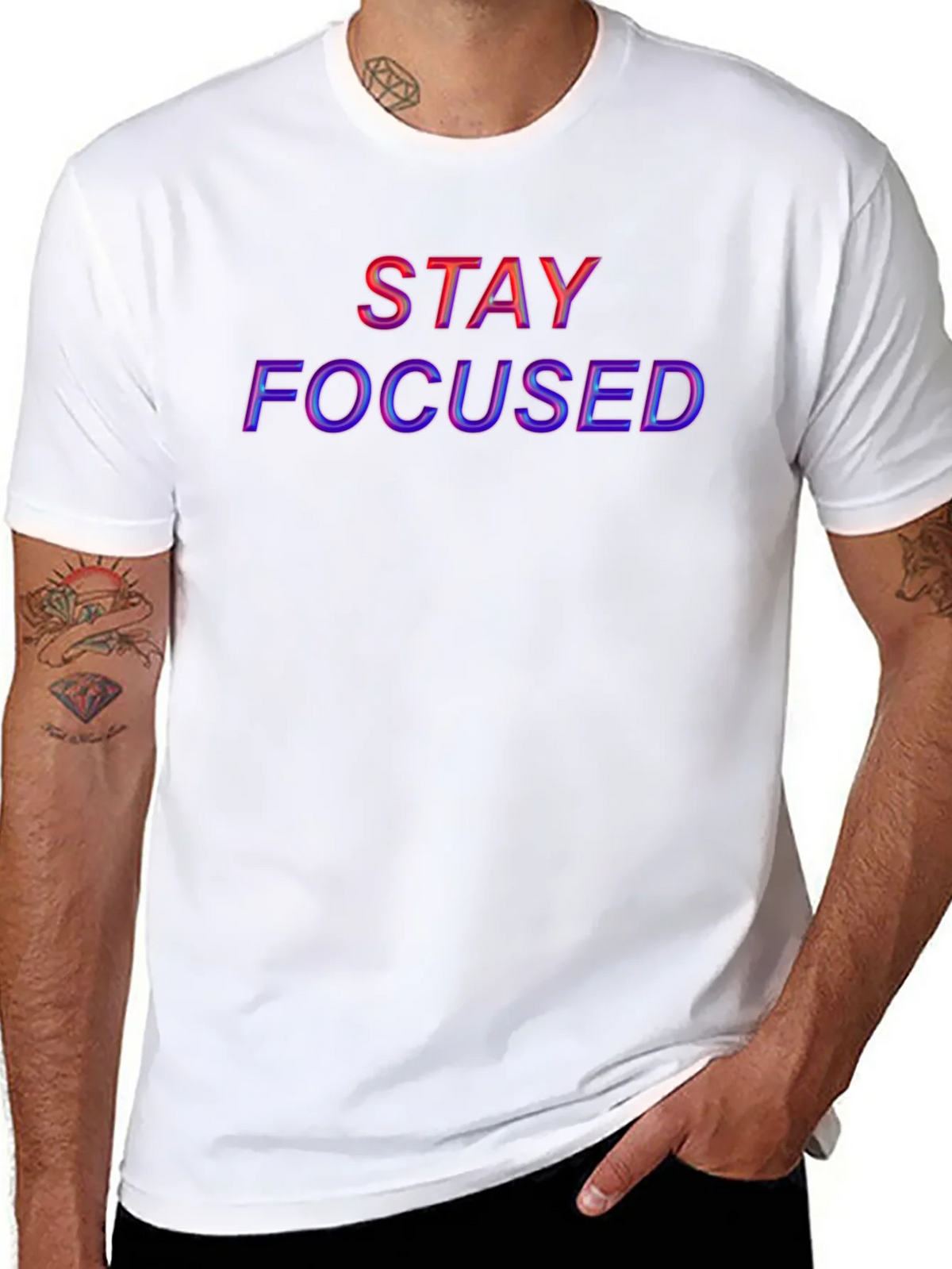 Stay Focused Graphic T-Shirt - Motivational Tee product image 7
