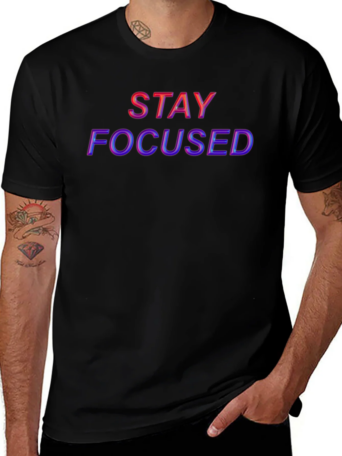 Stay Focused Graphic T-Shirt - Motivational Tee product image 1