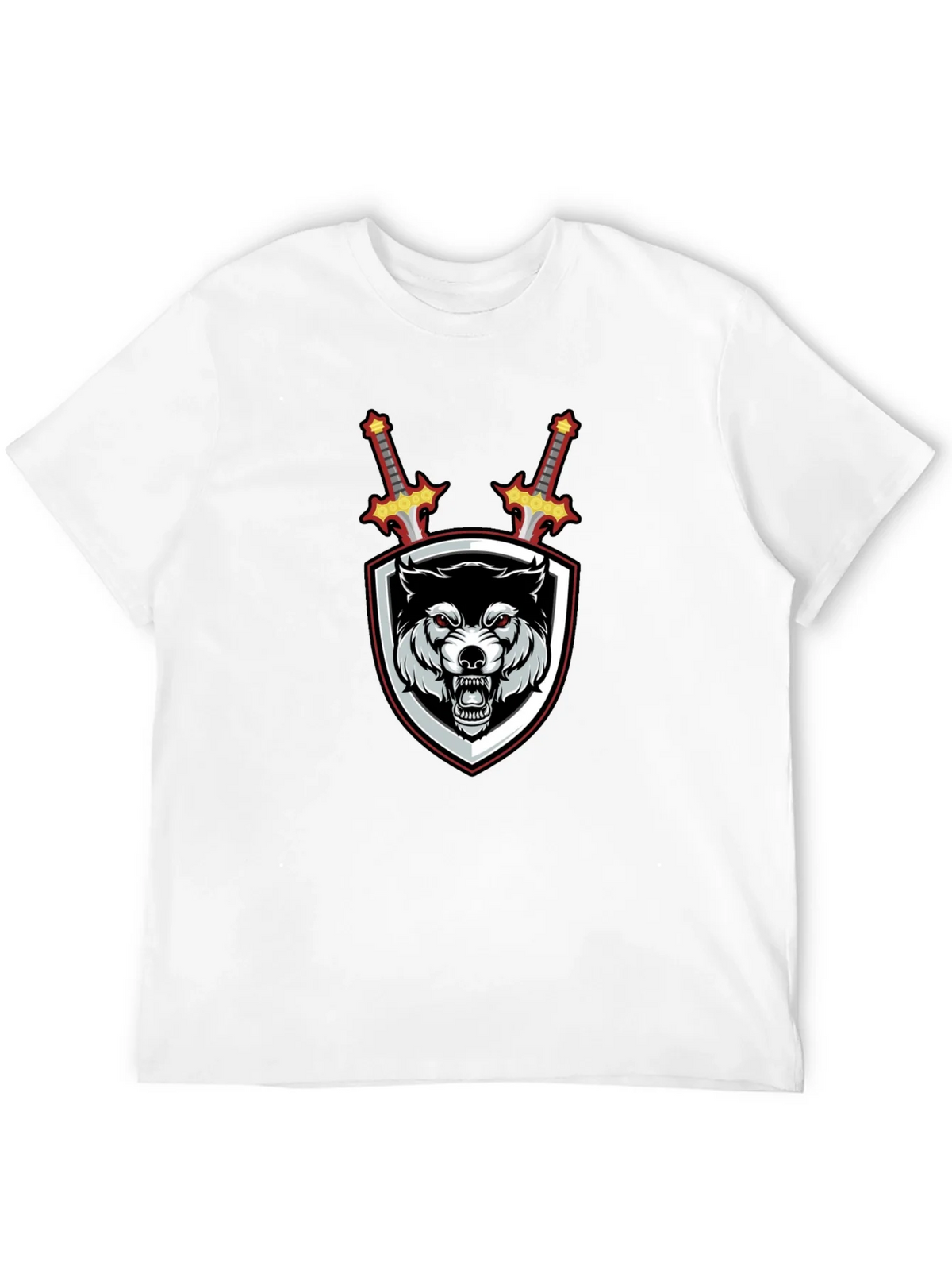 Wolf Crest Sword Graphic T-Shirt - Black product image 11
