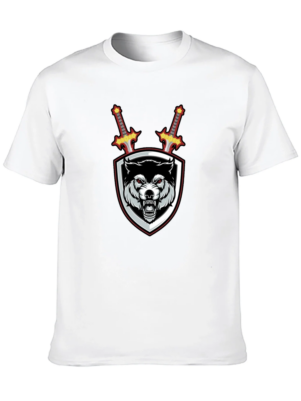 Wolf Crest Sword Graphic T-Shirt - Black product image 9