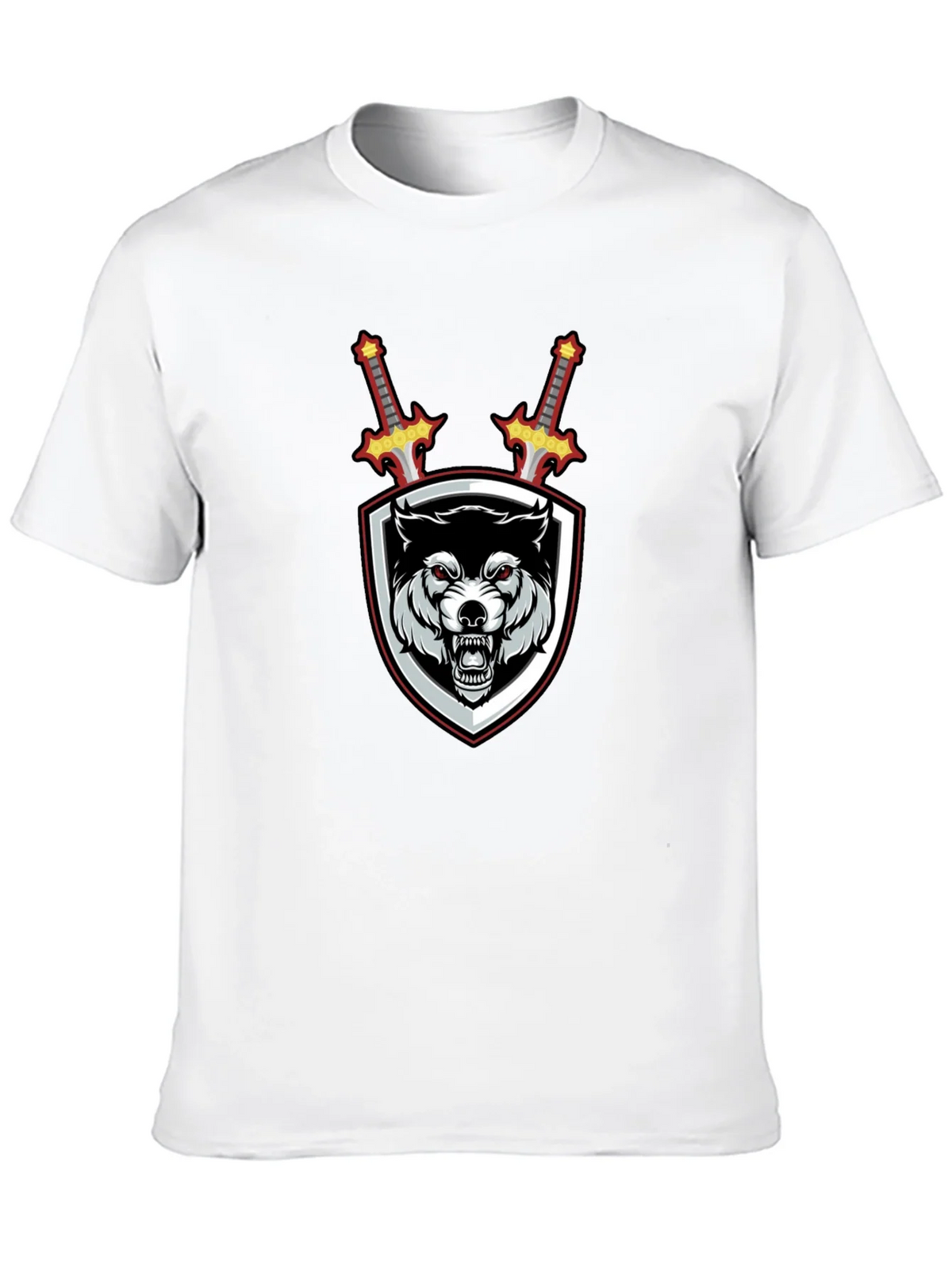 Wolf Crest Sword Graphic T-Shirt - Black product image 9