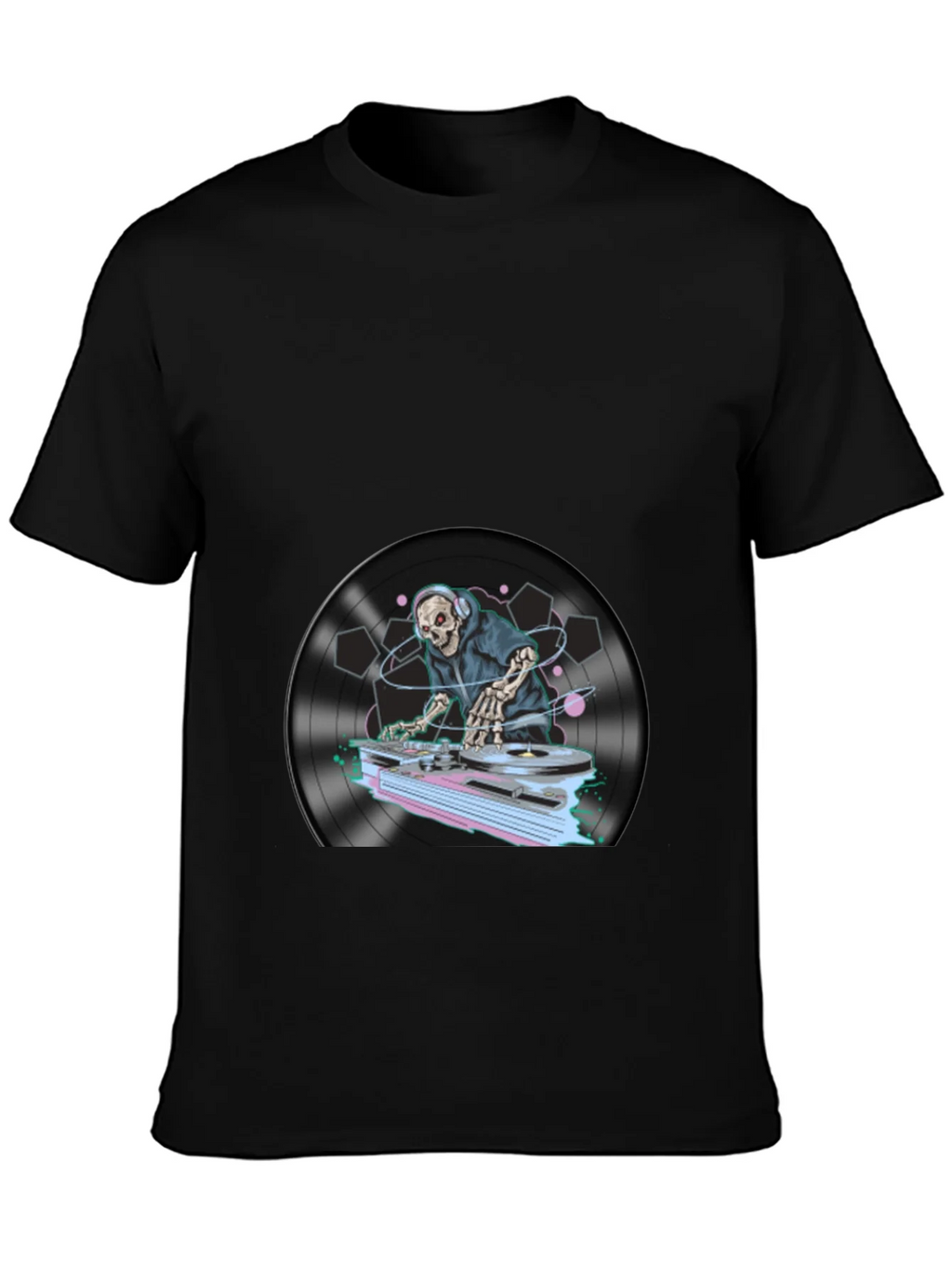 DJ Skeleton Graphic T-Shirt product image 3