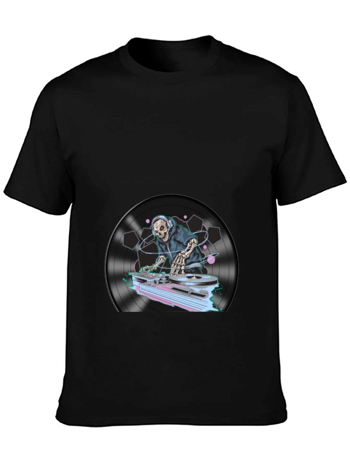 DJ Skeleton Graphic T-Shirt product image 3