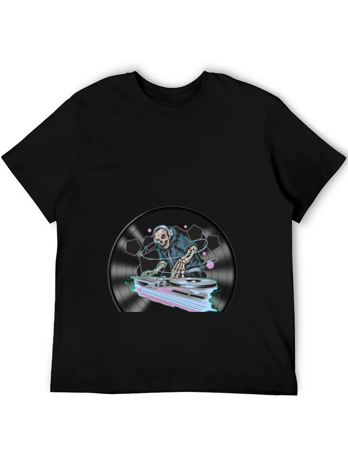 DJ Skeleton Graphic T-Shirt product image 5