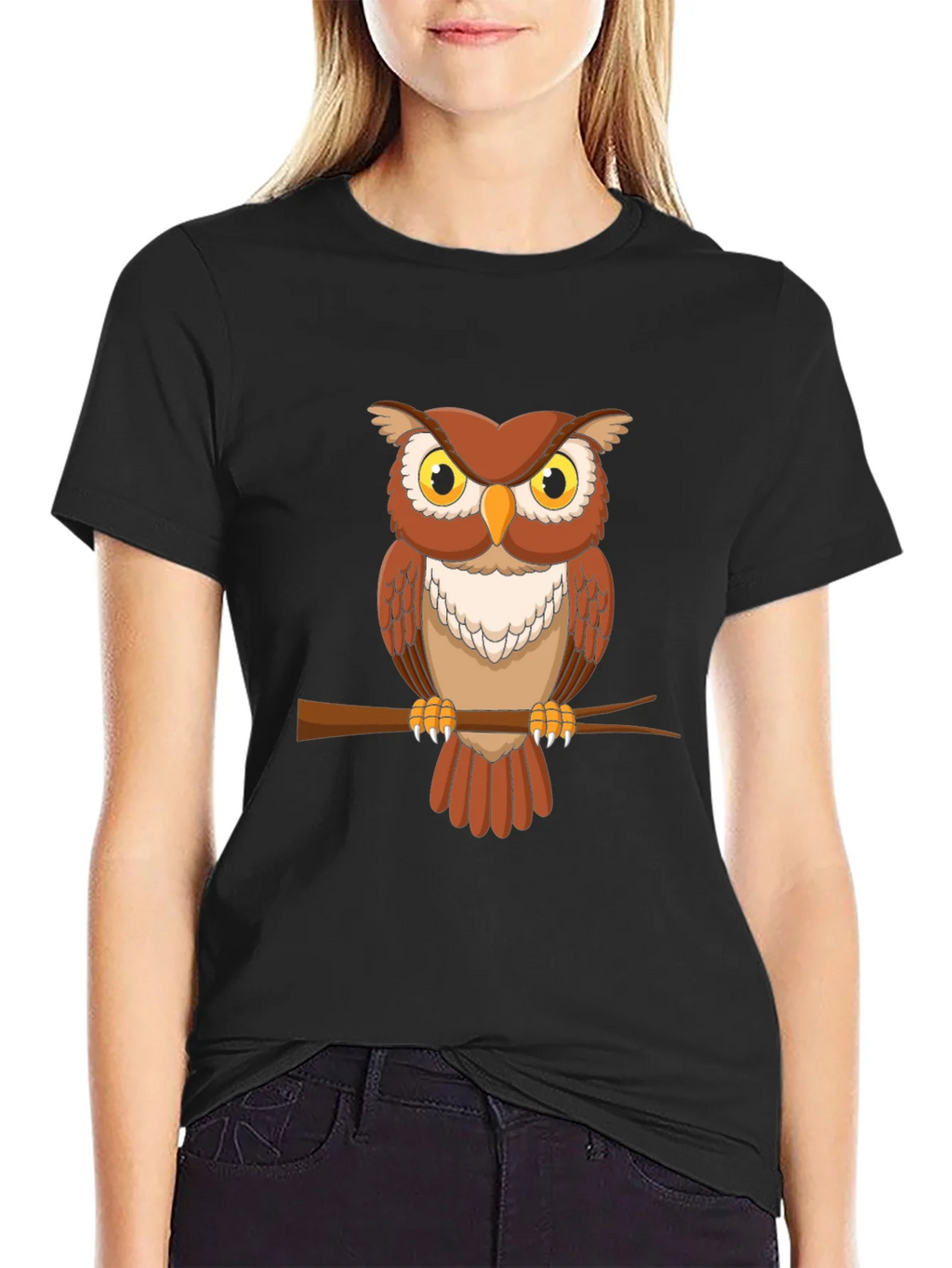 Owl Graphic Tee - Mens Short Sleeve Crew Neck T-Shirt product image 2