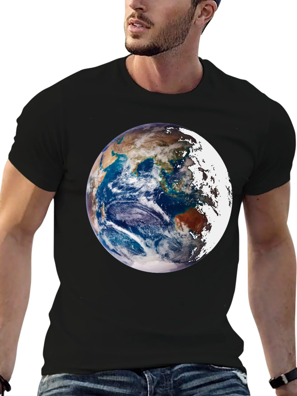 Earth Graphic Black Tee - Global Awareness product image 4