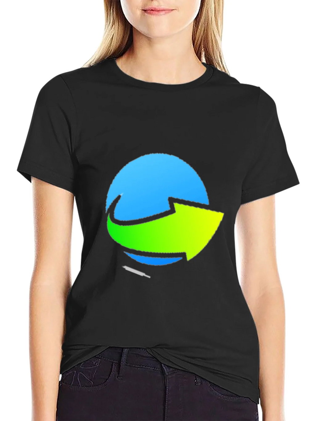 Stylish Graphic Tee - Blue & Green Arrow Design product image 2