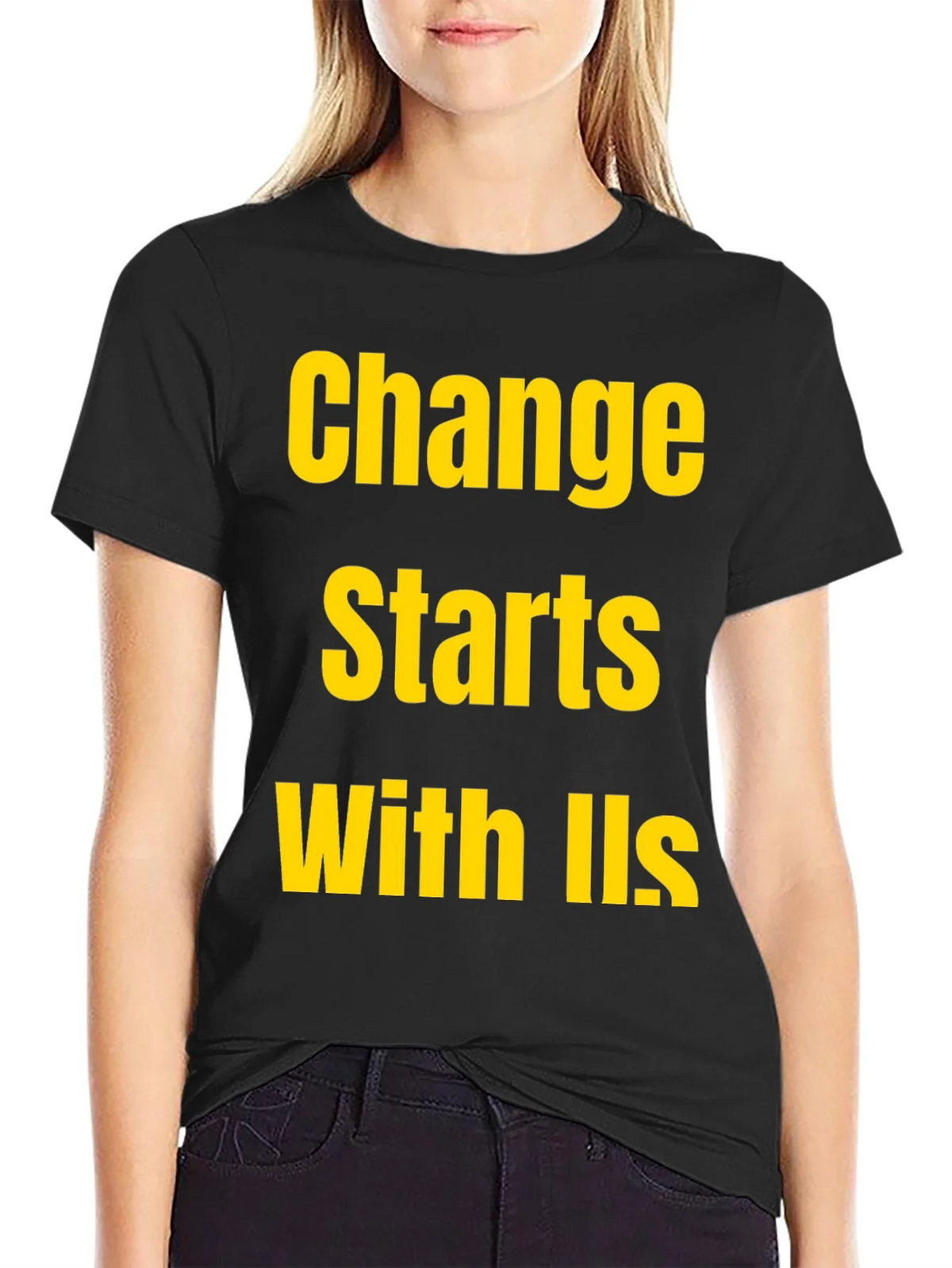 Change Starts With Us Black T-Shirt product image 2
