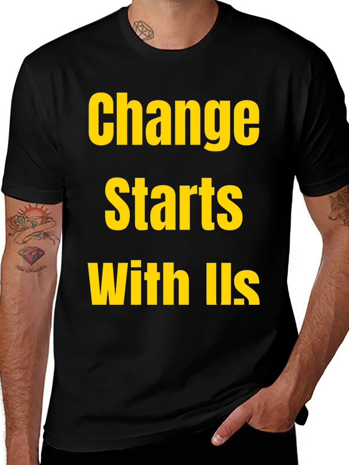 Change Starts With Us Black T-Shirt product image 1