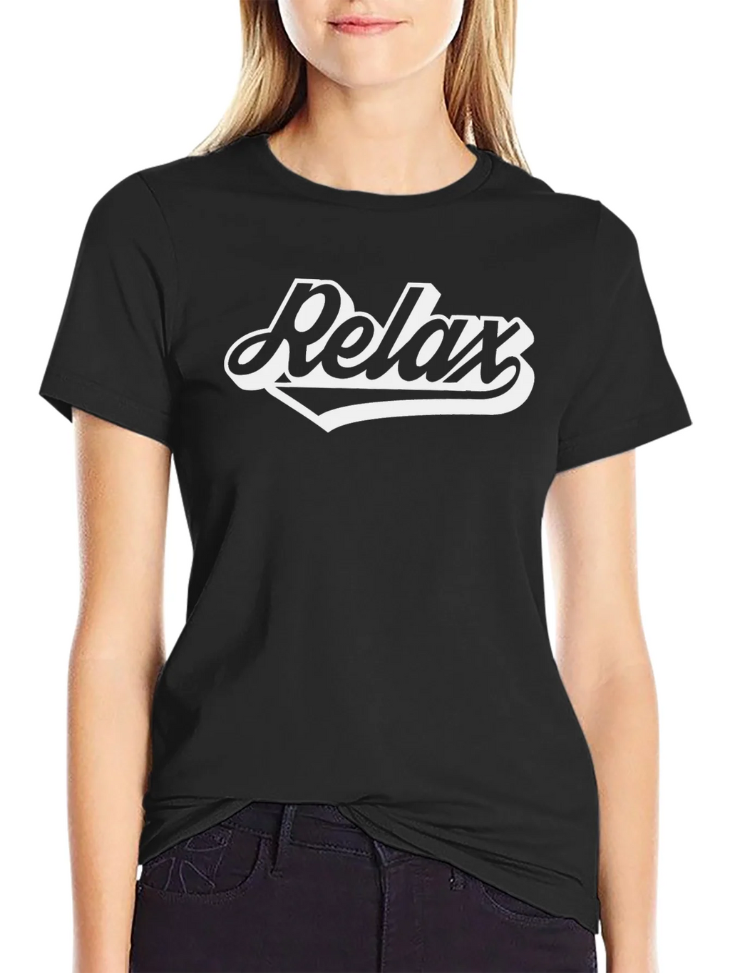 Relax Graphic T-Shirt - Black Casual Comfort product image 2