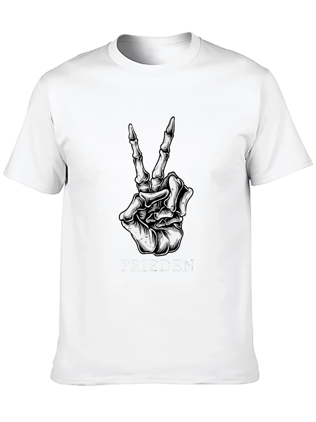 Frieden Peace Skeleton Hand Black Graphic T-Shirt product image 6
