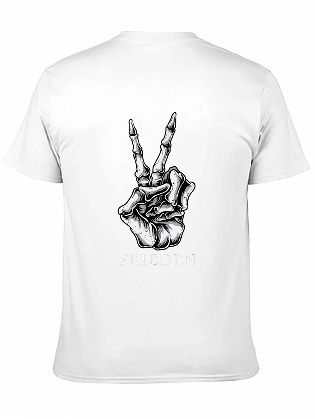 Frieden Peace Skeleton Hand Black Graphic T-Shirt product image 7