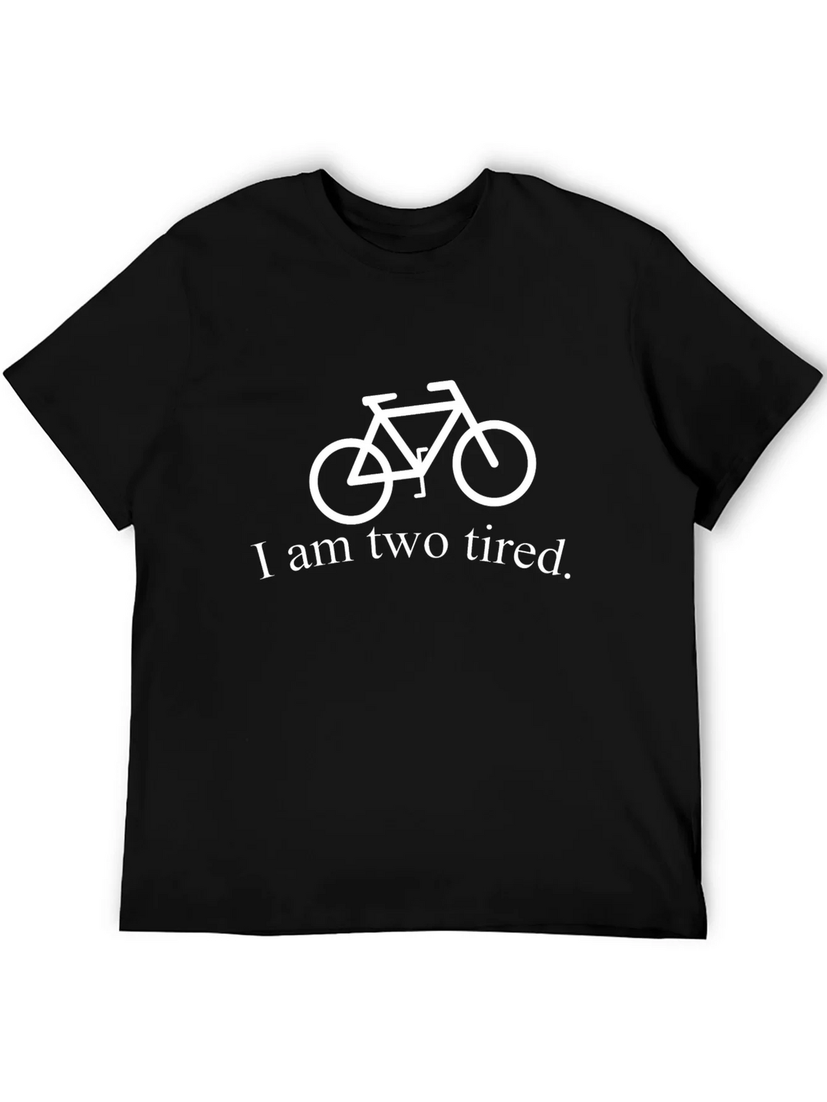 Funny I am Two Tired Bicycle Graphic T-Shirt product image 5