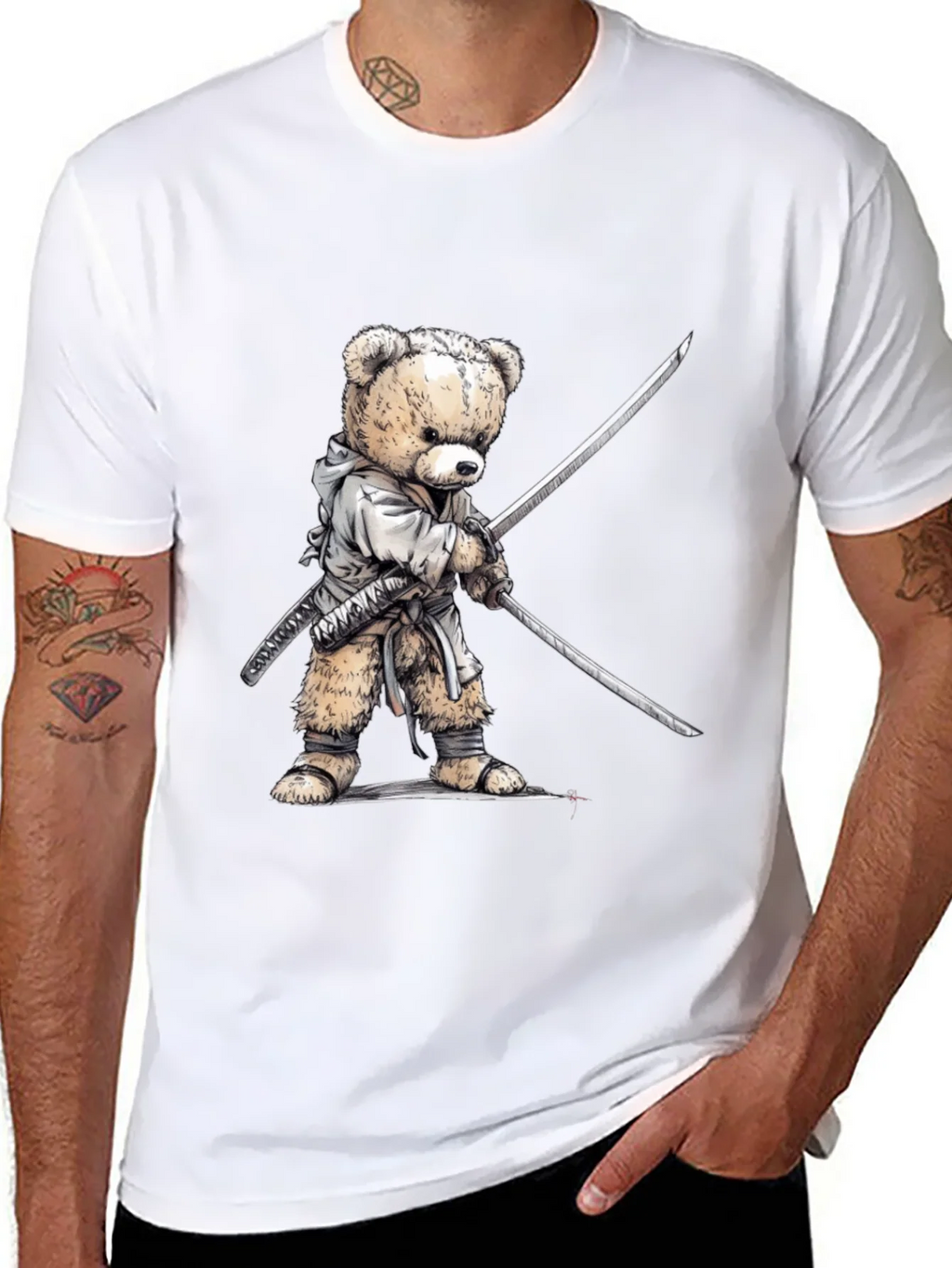 Samurai Bear T-Shirt - Soft Cotton Tee product image 7