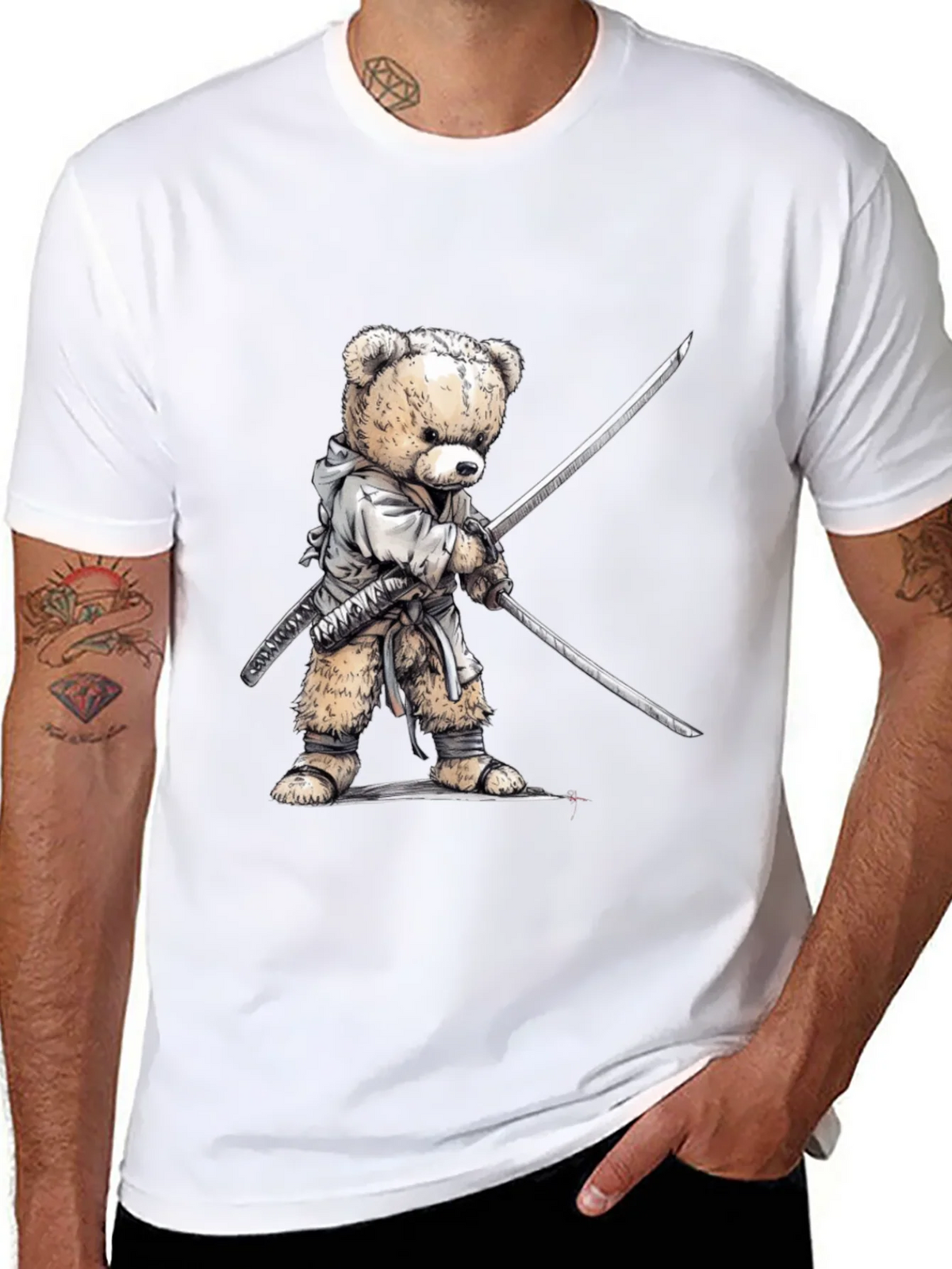 Samurai Bear T-Shirt - Soft Cotton Tee product image 7