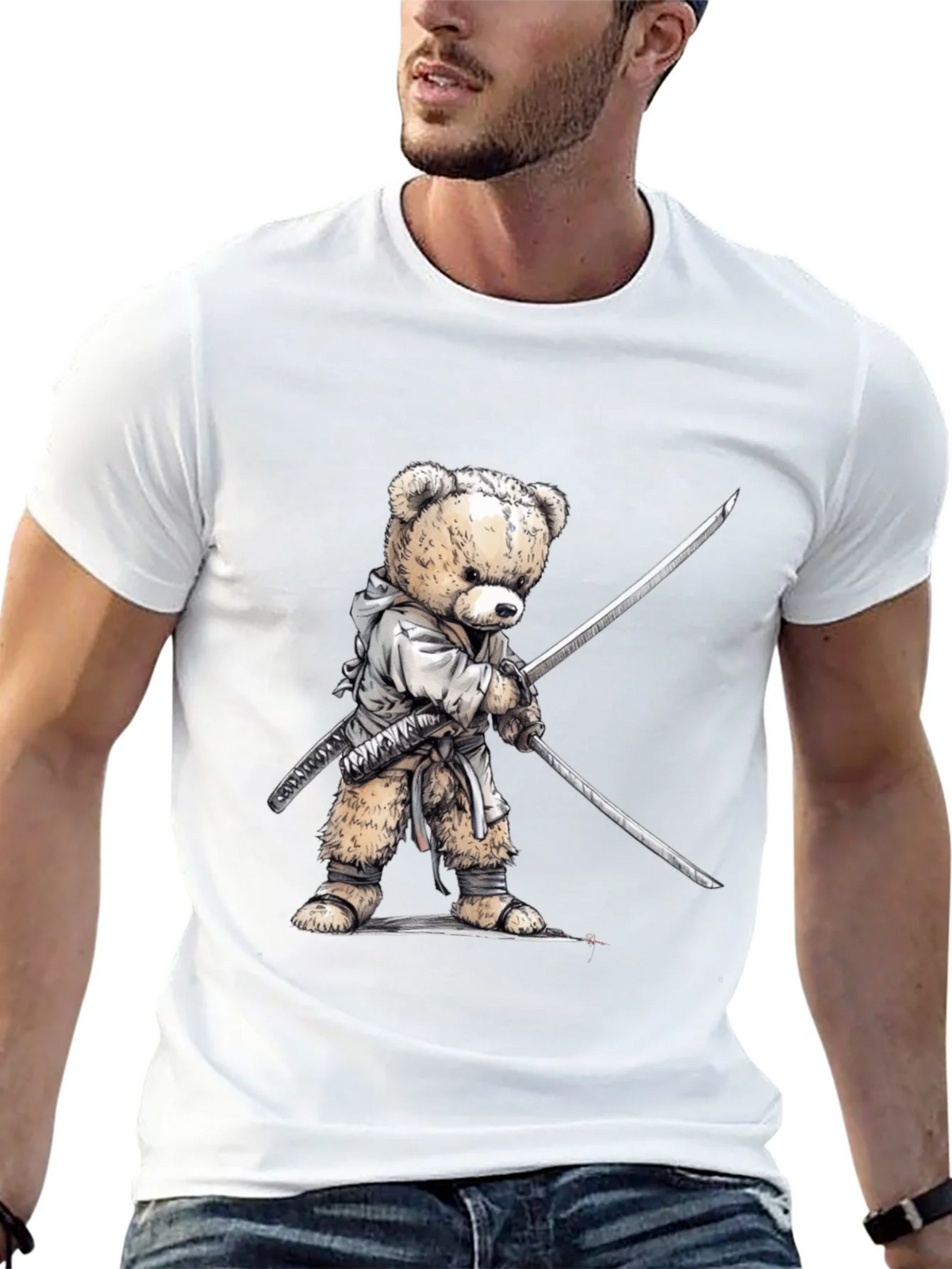 Samurai Bear T-Shirt - Soft Cotton Tee product image 12