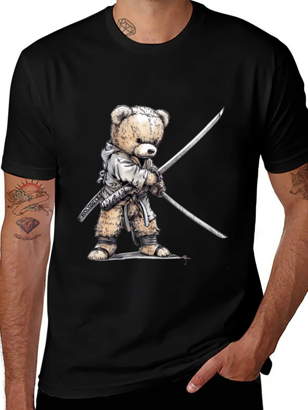 Samurai Bear T-Shirt - Soft Cotton Tee product image 1