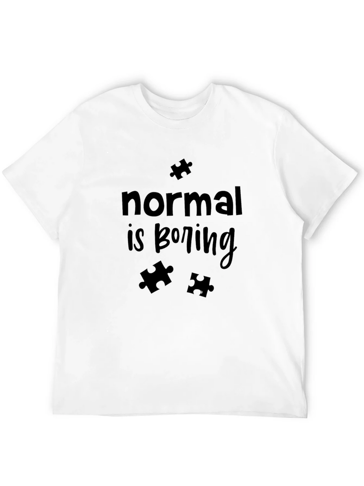 Normal is Boring T-Shirt Autism Awareness Puzzle Piece product image 9