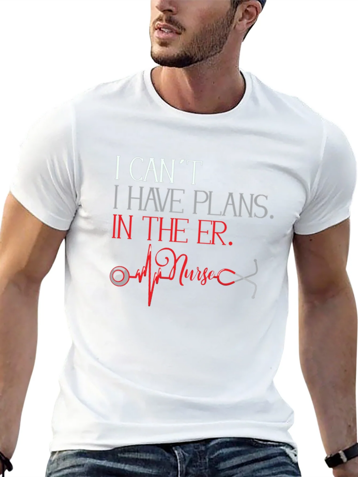 I Cant I Have Plans in the ER Nurse T-Shirt product image 12