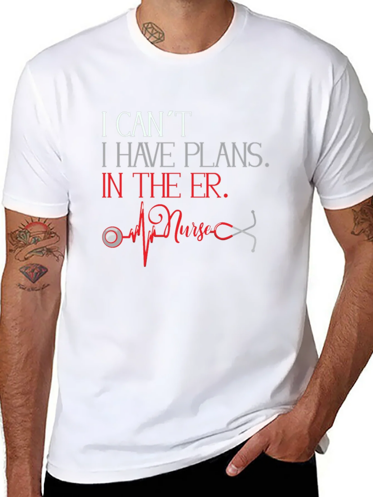 I Cant I Have Plans in the ER Nurse T-Shirt product image 7