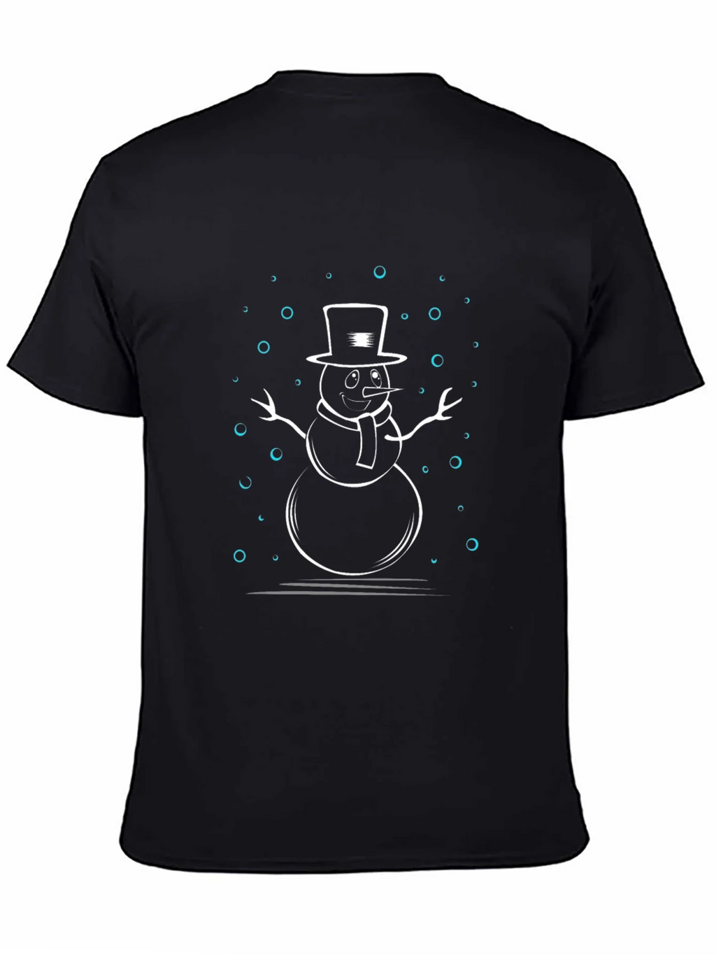 Snowman Graphic Print Black T-Shirt product image 4