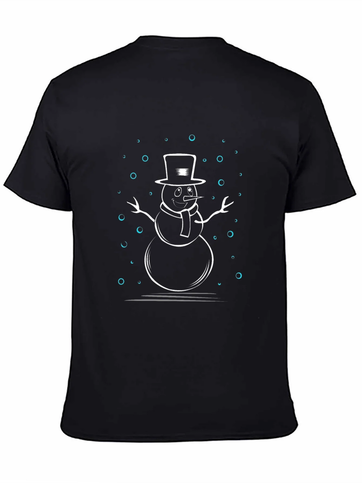 Snowman Graphic Print Black T-Shirt product image 4