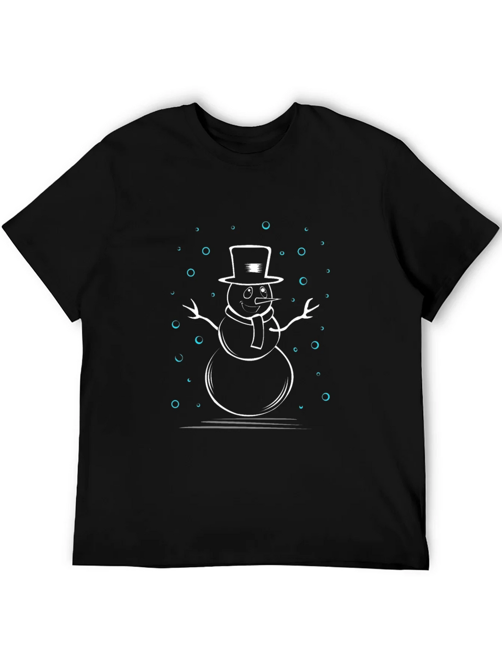 Snowman Graphic Print Black T-Shirt product image 5